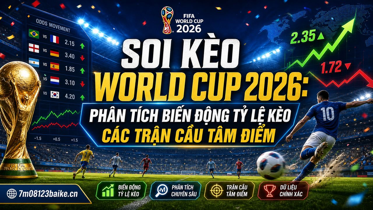 Soi kèo World Cup 2026: Phân tích biến động tỷ lệ kèo các trận cầu tâm điểm