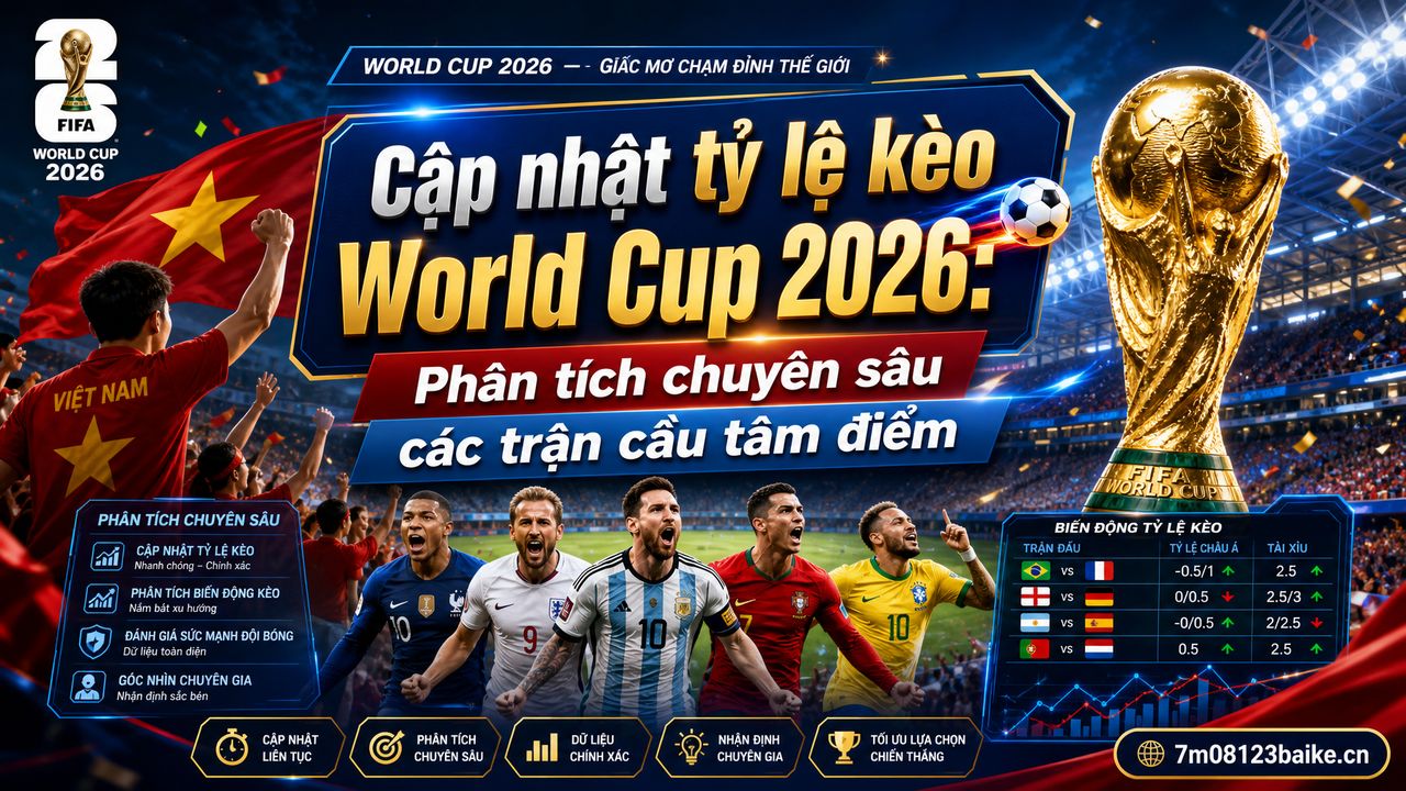 Cập nhật tỷ lệ kèo World Cup 2026: Phân tích chuyên sâu các trận cầu tâm điểm