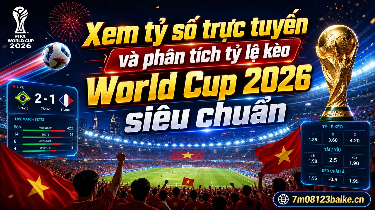 Xem tỷ số trực tuyến và phân tích tỷ lệ kèo World Cup 2026 siêu chuẩn